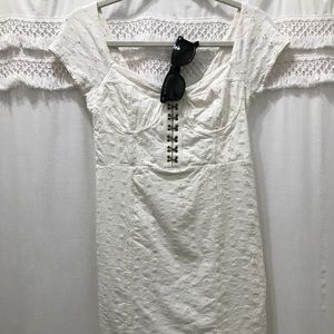 Free People white eyelet dress (S)